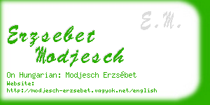 erzsebet modjesch business card